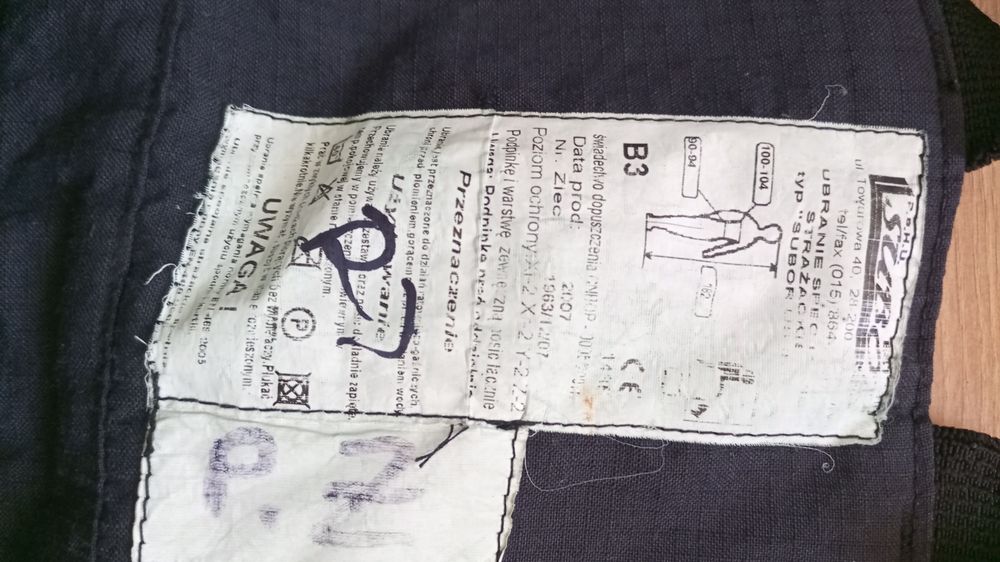 Ubranie specjalne Nomex B3