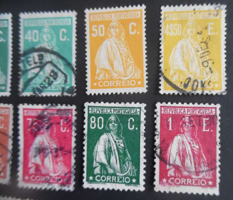 Selos Portugal - Lote de CERES novos e usados c/ bons valores filatélicos