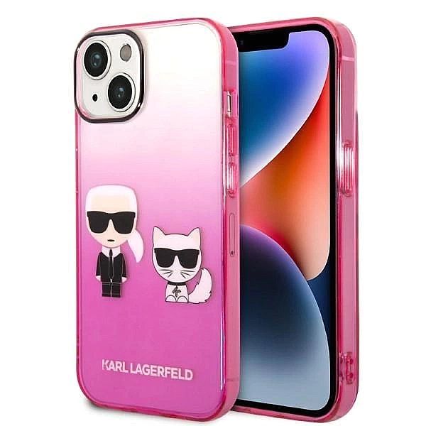 Etui Karl Lagerfeld Gradient Ikonik Karl&Choupette na iPhone 14 Plus -