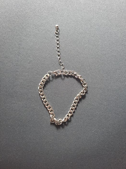 Pulseira Prateada Unissexo com Elos