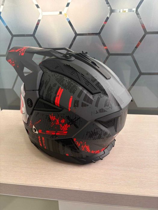 Kask LS2 MX702 Pioneer II Enduro/Quad/ATV Czarno-czerwony