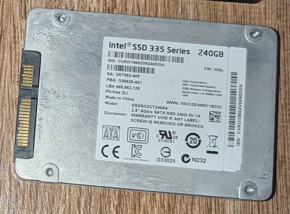 Dysk SSD Intel 335 240 GB - 100% sprawny