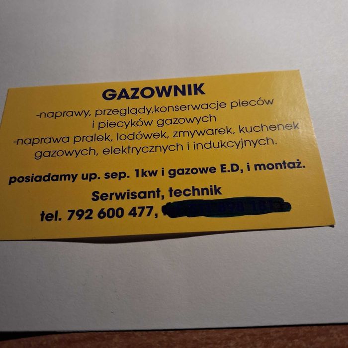 serwis      Naprawy  konserwacje  - pieców i piecyków  gazowych i AGD.
