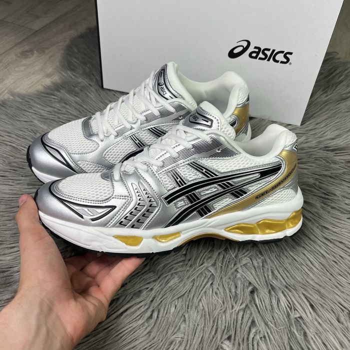 Кросівки чоловічі Asics Gel-Kayano 14 білі/сірі/золоті, (41-46) розміри