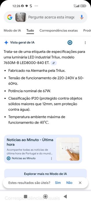 Luminária LED Trilux 67w