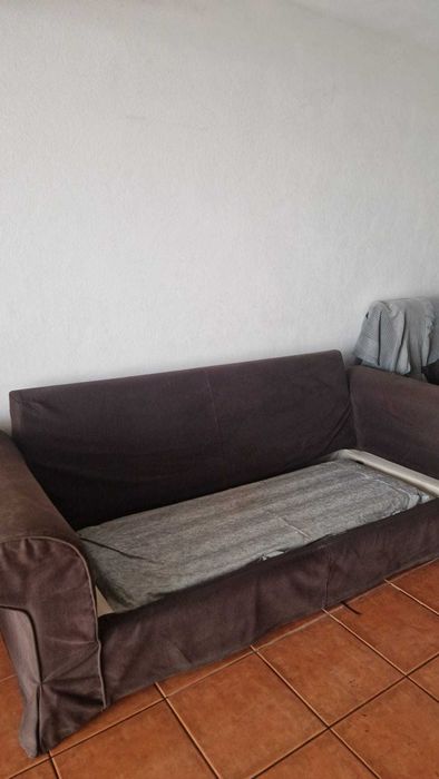Sofá / sofá-cama castanho