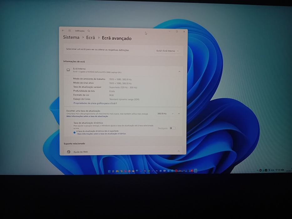 Ecrã Display 300hz 17.3 IPS portátil