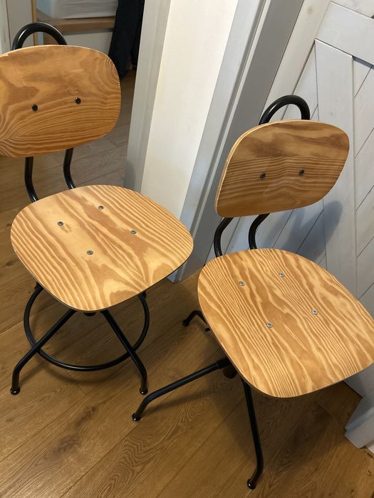 Ikea krzeslo obrotowe Kullaberg drewniane.