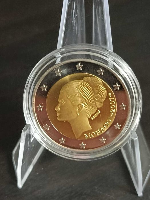 Moedas de 2€ Mónaco - Grace Kelly 2007 e Rochedo 2015