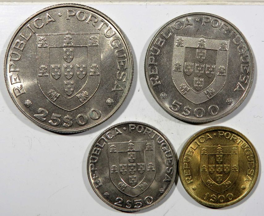 Moedas Republica Portuguesa - Série completa HOQUEI 4 Moedas NOVAS de ROLO
