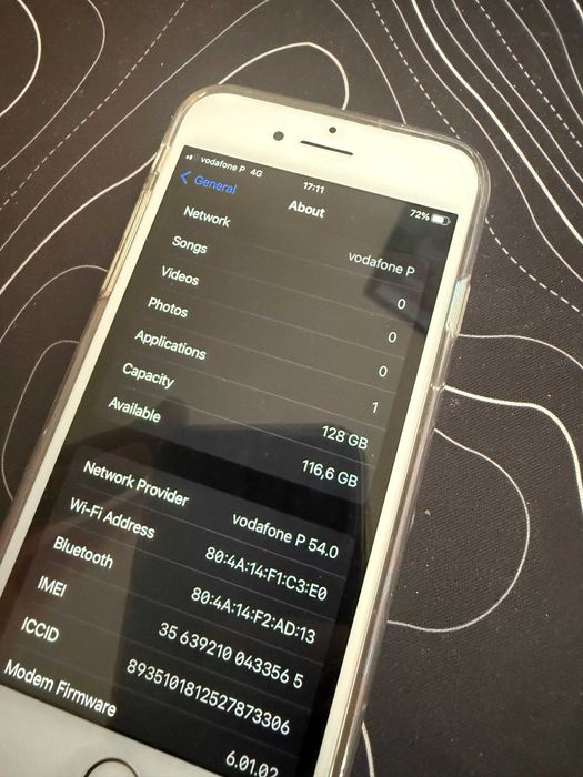 iphone 8 128Gb Branco - Bateria nova