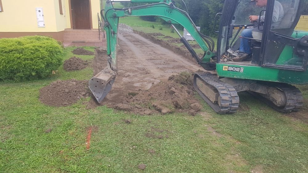 Koparka, minikoparka, fundamenty, kopanie, wiercenia