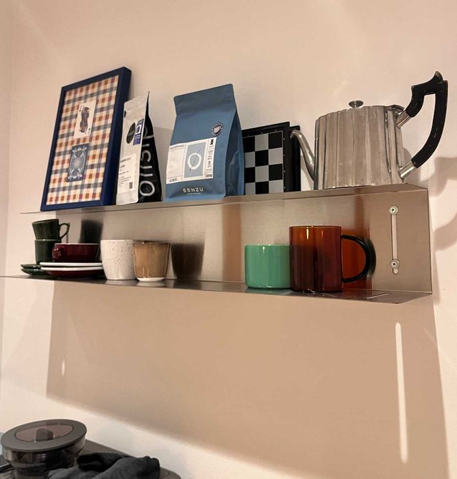 Prateleira / Estante de arrumação em aço inox escovado