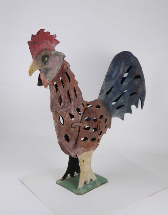 Lanterna Galo em chapa de metal - 32 cm