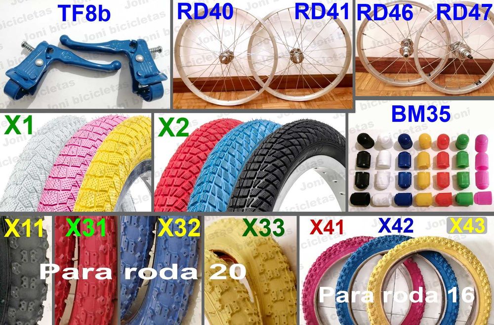 Peças p/ bicicleta BMX free style e tradicional