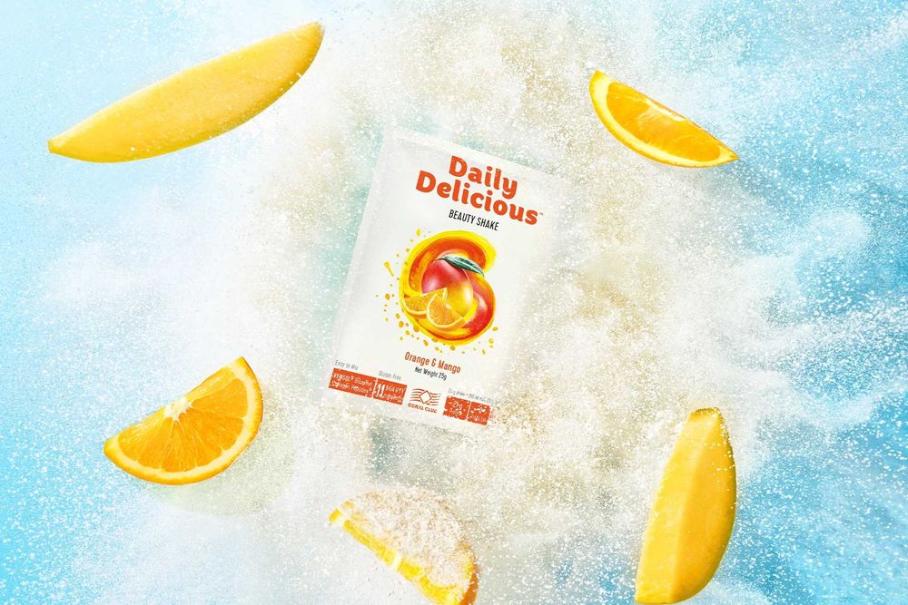 Daily Delicious Beauty Shake o smaku mango i pomarańczy, proszek 25 g