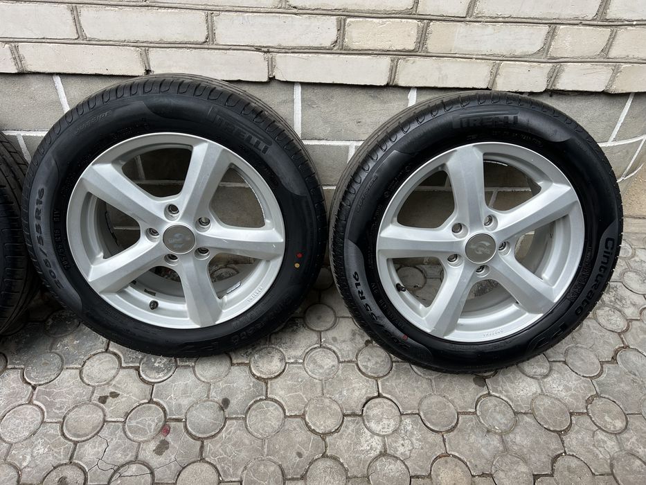 Диски Skoda  VW Seat 5*112 6.5JET50 Pirelli 205 55 R16
