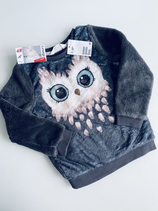 ОшКош флиска 5т, флисовая кофта 4-5 лет; H&M плюш, меховушка 4-6 лет