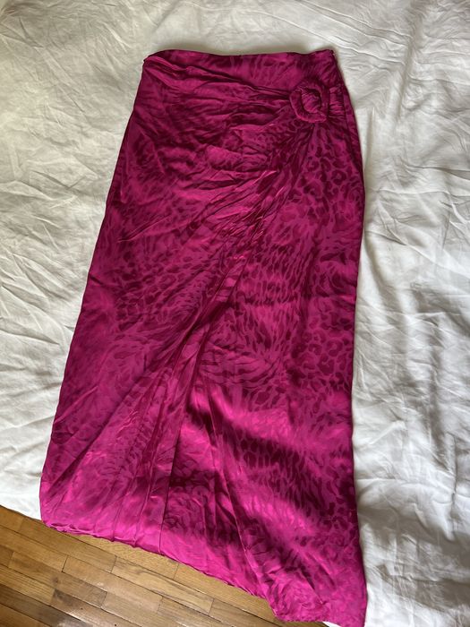 Спідничка Zara шовкова рожева