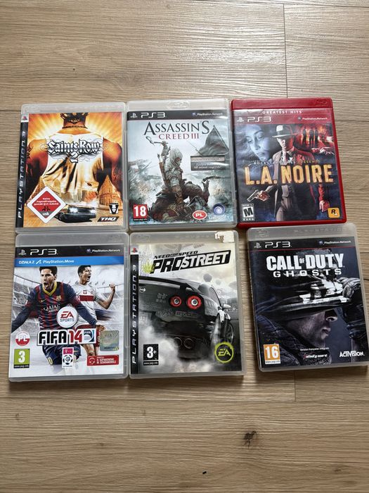 Zestaw gier ps3 6 szt nfs fifa call of duty