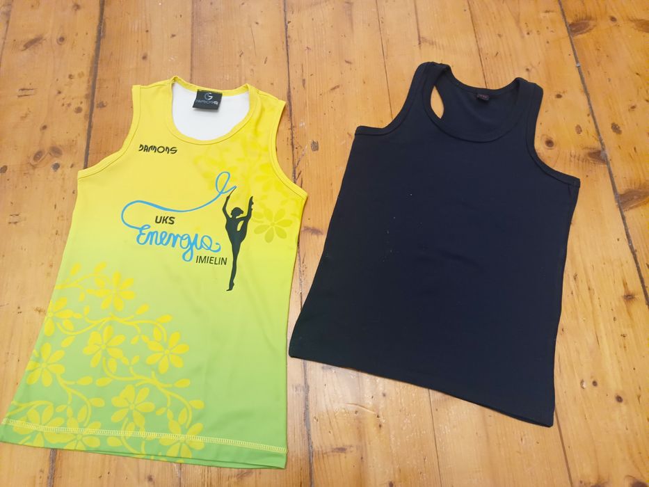 Ubrania treningowe gimnastyka Merino Sport i inne r. 128,134,140,146