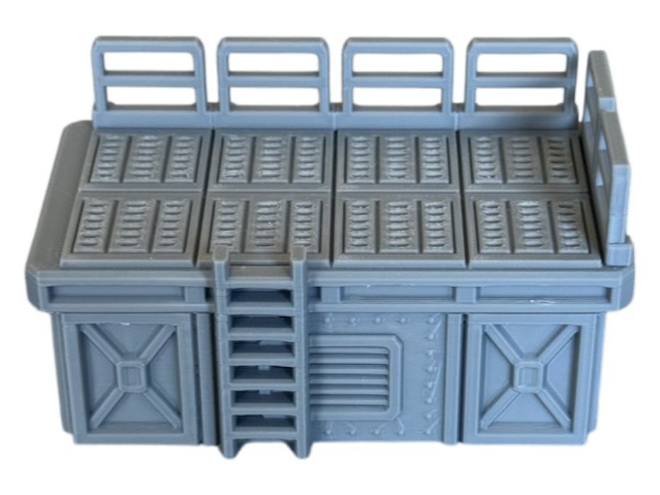 Platforma z drabiną (prawy róg), model do gier bitewnych, druk 3D