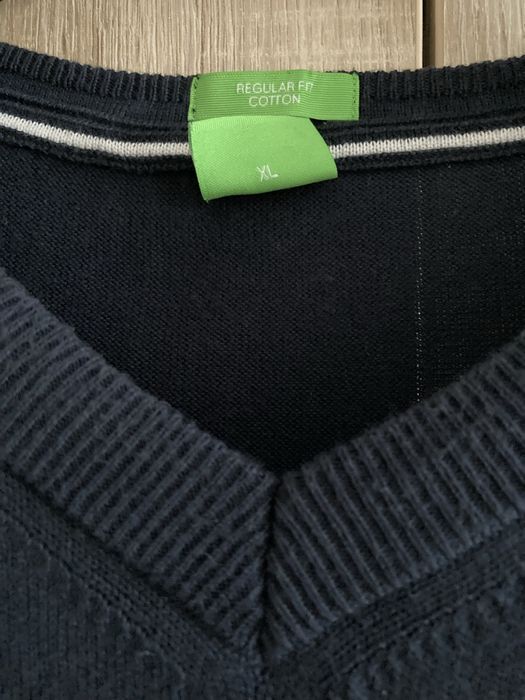 Sweter * HUGO BOSS * Rozmiar XL * Regular Fit * Granatowy * UŻYWANY