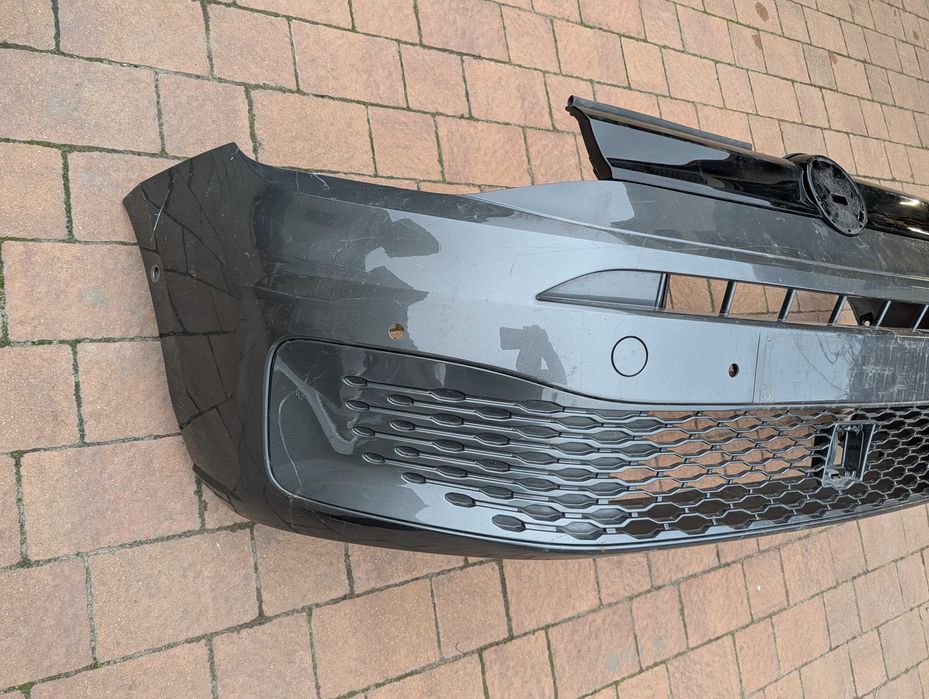 vw caddy 2k7 21- osobowy zderzak przód oryginał + grill