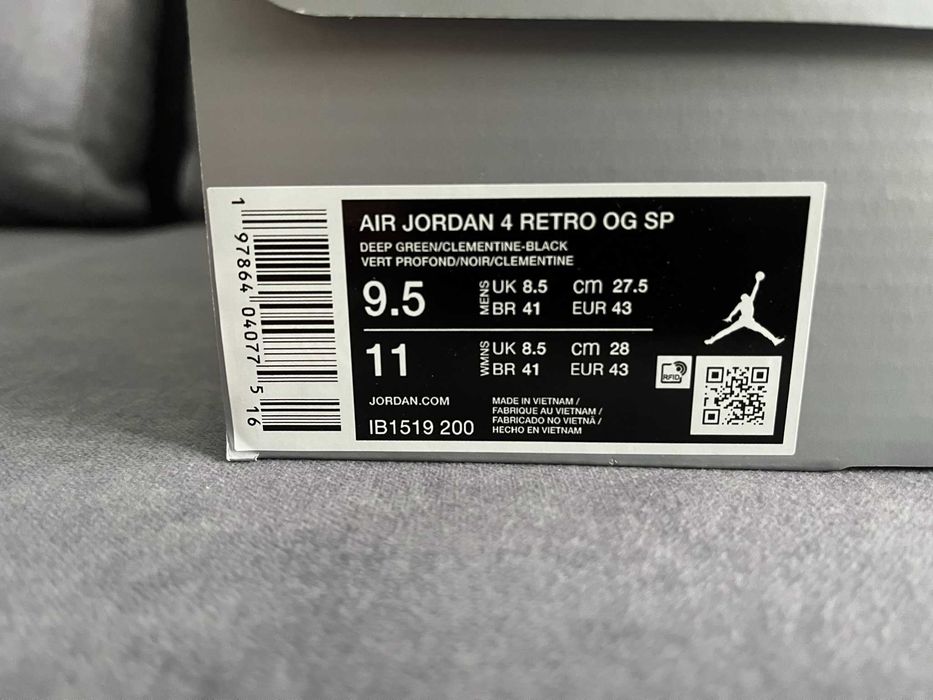 Air Jordan 4 Retro OG SP Undefeated 2025 EU 43 DS nowe
