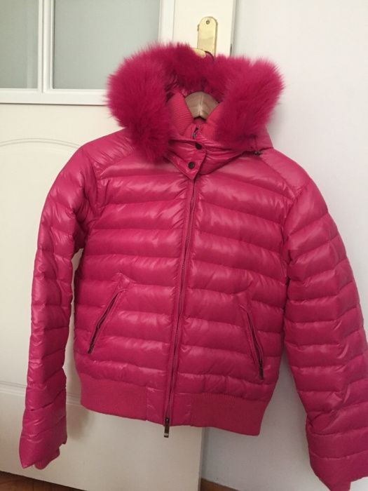 HETREGO pikowana kurtka z futrem, rozm. L