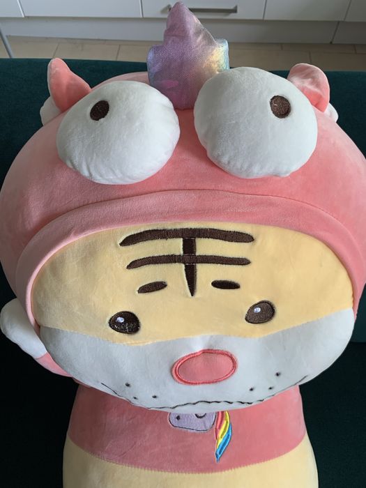 Duży nowy pluszak 70x45 unicorn jednorożec tygrys w stroju jednorożca