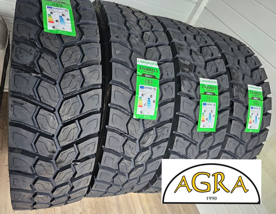 315/80R22.5 (890netto) LANVIGATOR opona opony nowa napęd BUDOWLANA 27cm
