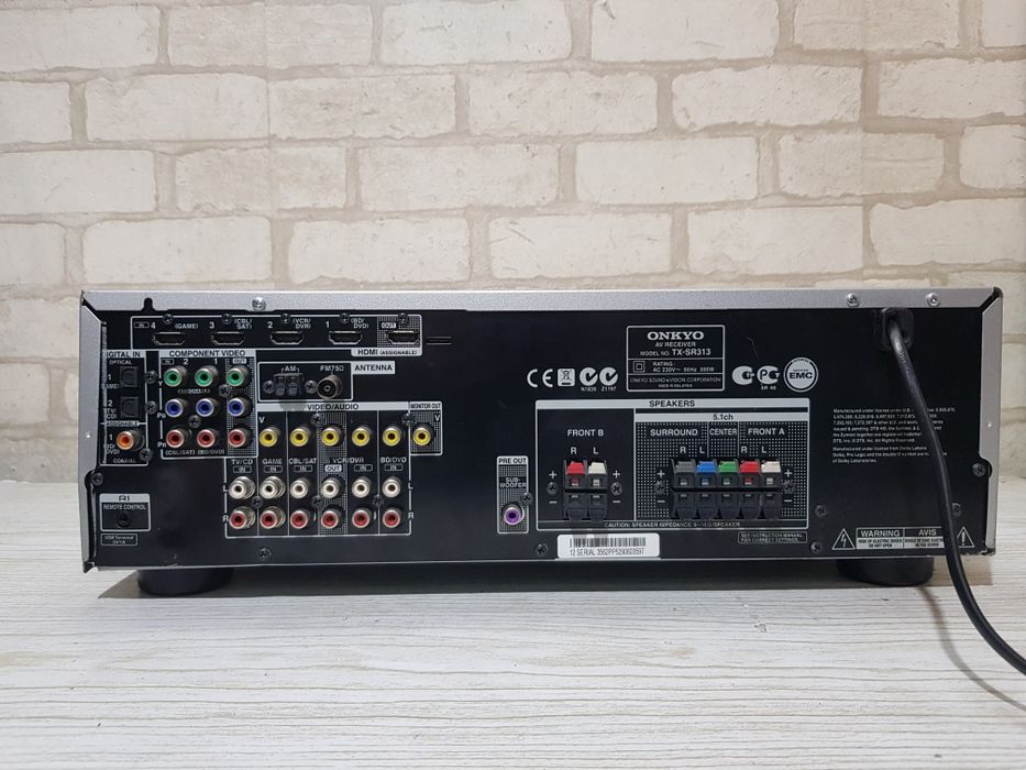 Пульт!5.1АV ресивер Onkyo TX-SR313 +1 5*100Вт HDMI, USB, 3D