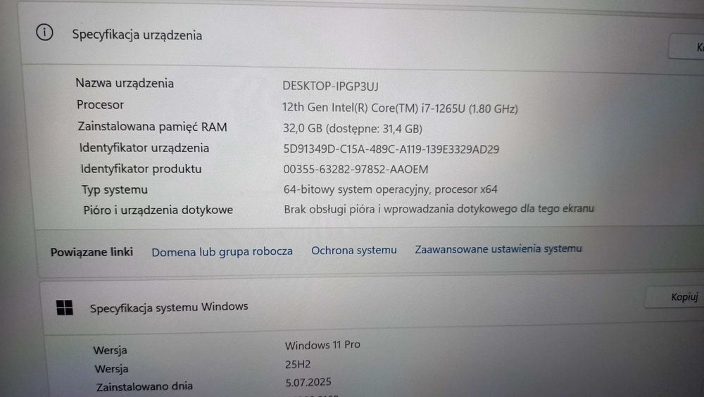Dell Latitude 7430 i7-1265U, RAM 32GB, 256GB SSD, Win11 Pro