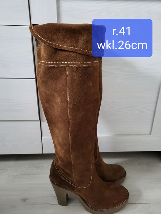 Oryginalne skórzane kozaki Ralph Harrison r.41 skóra naturalna