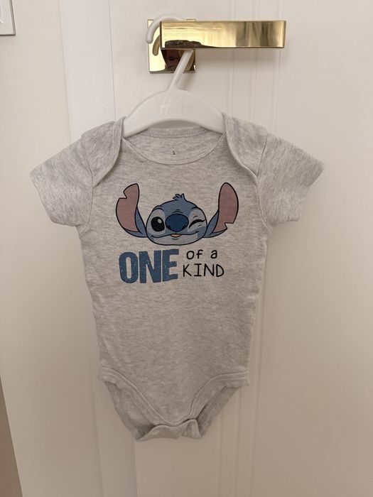 Szare body krótki rękaw 92 Stitch Disney baby Cool Club Smyk