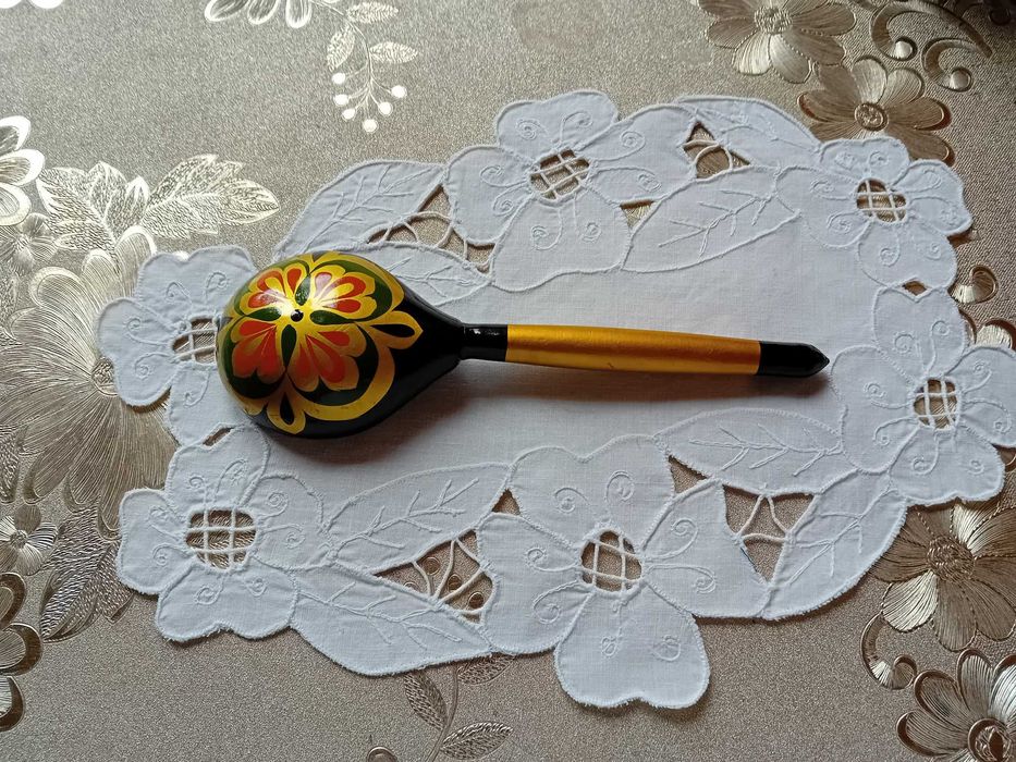 Chochłoma rosyjska łyżka drewniana ręcznie malowana