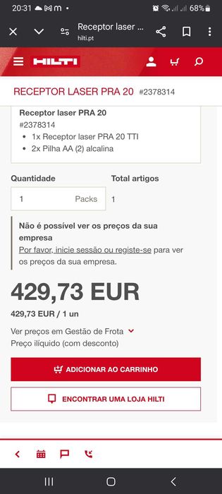 Receptor Hilti PMA 31