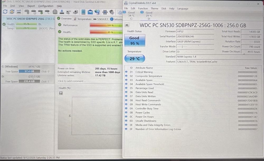 SSD диск, NVMe, 256 Gb, WD SN530