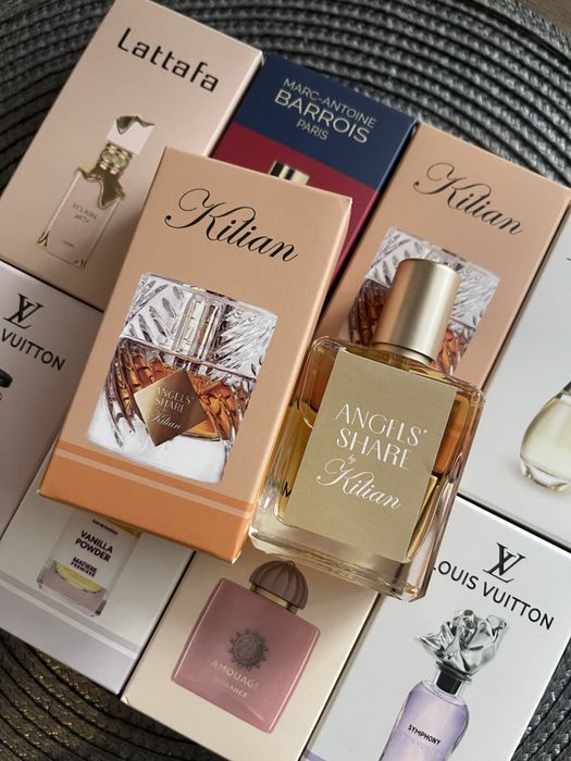 Парфуми Tilia / Dior Jadore / Kilian Angels’ Share / Louis Vuitton Symphony / Attrape Reves / Amouage Guidance 46 / Vanilla Powder / Lattafa Eclaire