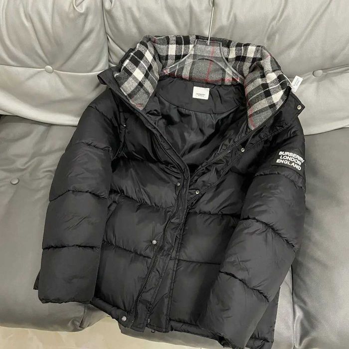 Куртка Burberry Black чорний пуховик барбері новий s-xl