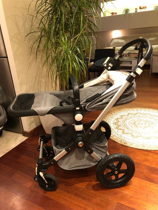 Wózek Bugaboo Cameleon 3 Grey Melange – zestaw gondola + spacerówka