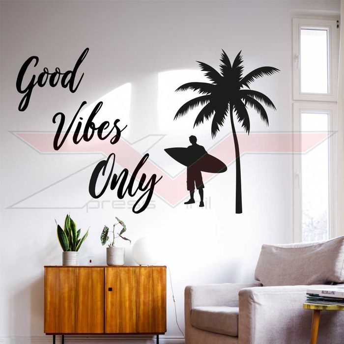 Frases e Desenhos Personalizáveis em Vinil Autocolante para Parede