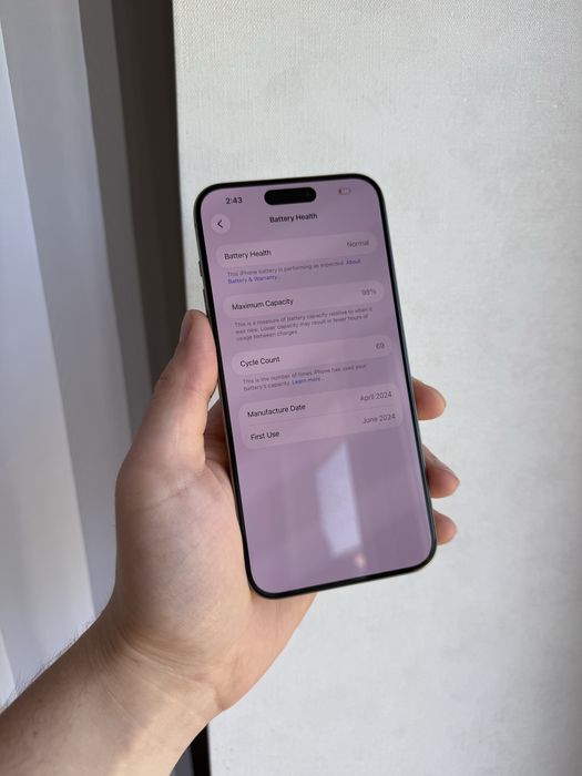 iPhone 15 Pro Max 256GB Natural у відмінному стані, Lock Rsim заблокований під оператора