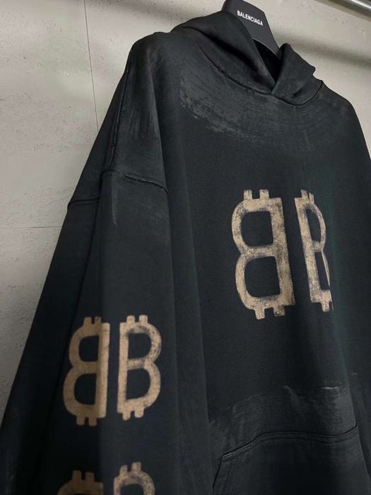 BALENCIAGA Crypto bitcoin худи мужское балахон женское оверсайз