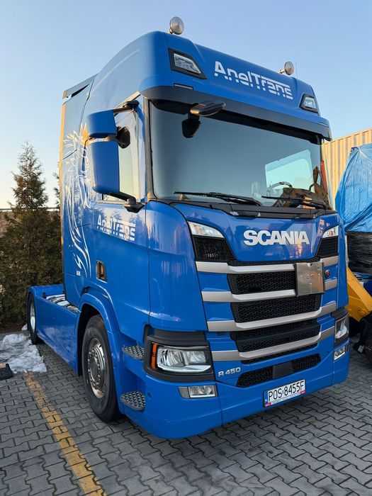 Scania R450  Pełny ADR, duże zbiorniki, 1 właściciel, przystawka, DMC 44T