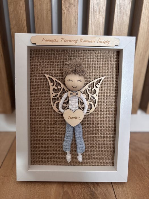 Anioł w ramce Pierwsza Komunia Święta