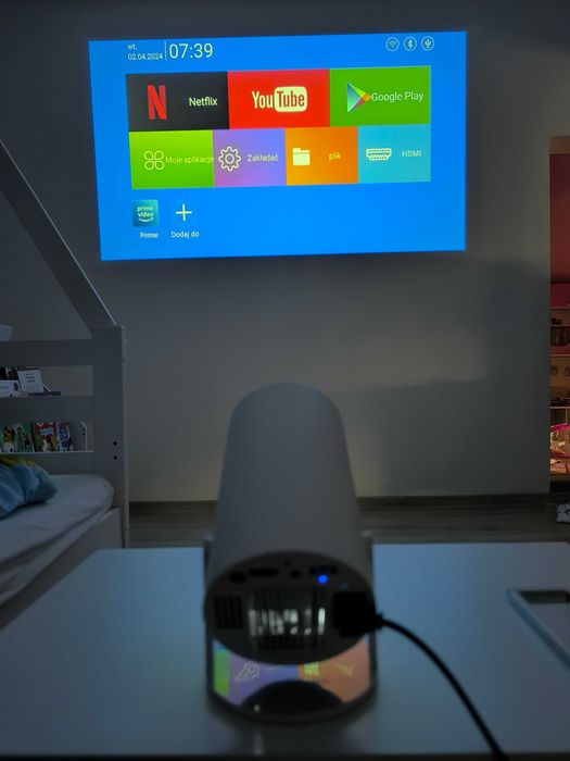 Projektor LED HY300 PLUS -Wi-Fi/HDMi /Bluetooth/Pilot ANDROID 11 NOWY!