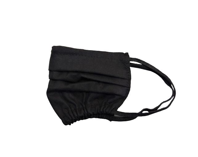 Maseczka ochronna czarna bawełniana z regulacją