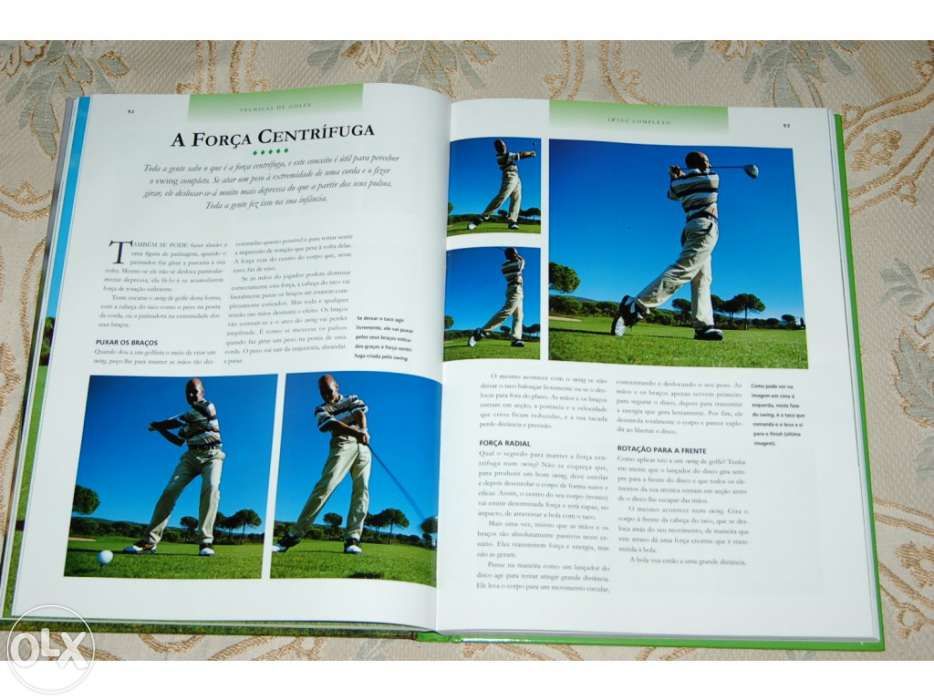 Novo a estrear. livro de capa dura “técnicas de golfe” (tamanho a4)
